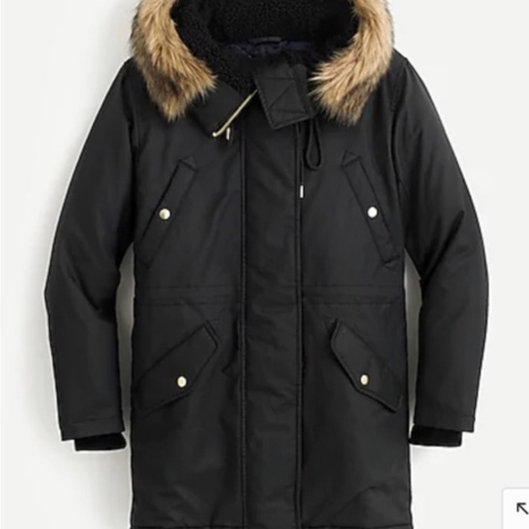 Beautiful New With Tag JCrew Parka size small - Picture 2 of 3